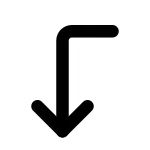 Corner Left Down SVG Icon